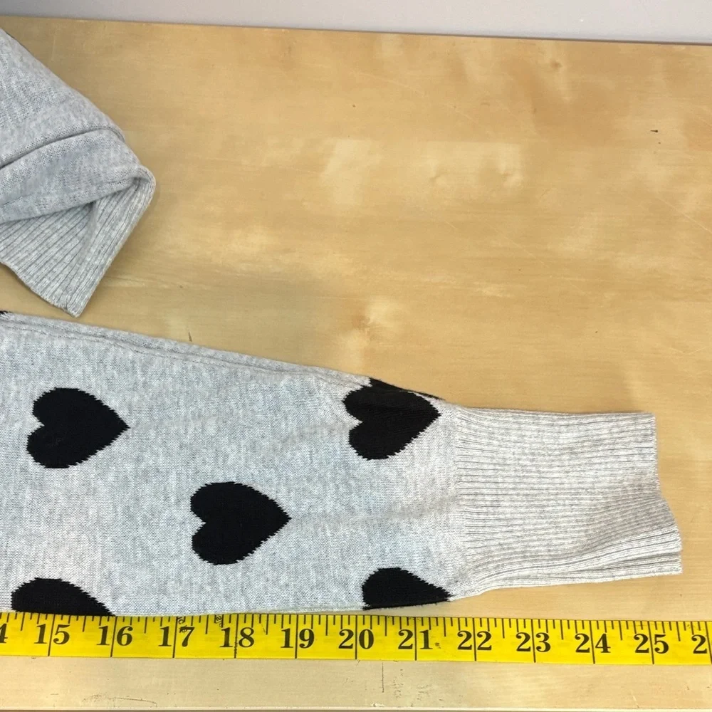 Kaily K Heart Print Knit Sweater | Playful Parisian Casual - Picture 10 of 10